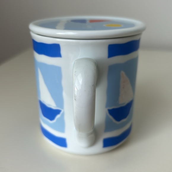 Hallmark Spring Fever Sailboat Mug with Lid Vintage Coastal Nautical Summer - Picture 5 of 12
